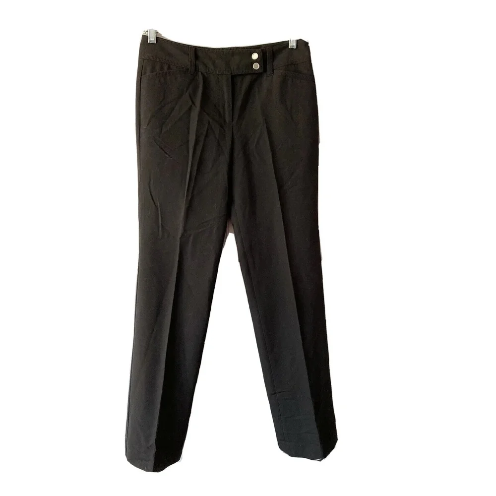 New Directions Pants‎ Womens 6 31x31.5 Black Classic Minimalist Office Capsule